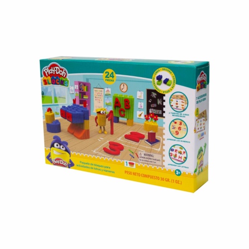 Juego Para Armar Letras Y Números Play doh Incluye 24 Piezas en