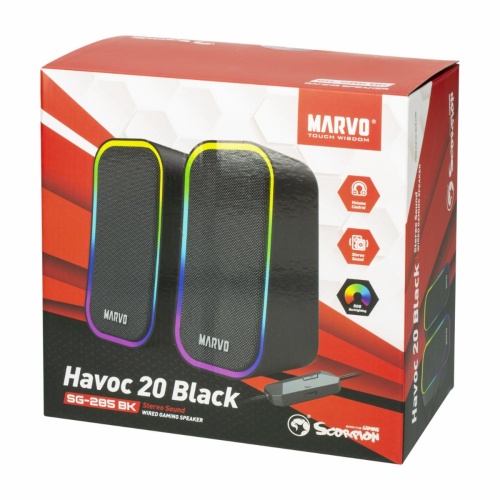 Parlante Havoc 20 SG-285 RGB Pendiente Negro en Tipti Tipti