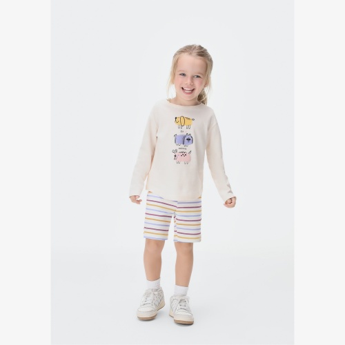 Camiseta Para Niña Con Estampado Colorido Bebemundo Unidad en Tipti Tipti