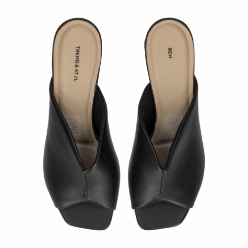 Sandalia De Taco Tipo Magnolia Mule Negra Trend style Talla 36 en